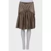 Olive pleated skirt