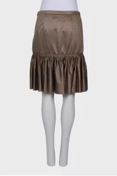 Olive pleated skirt