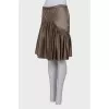 Olive pleated skirt