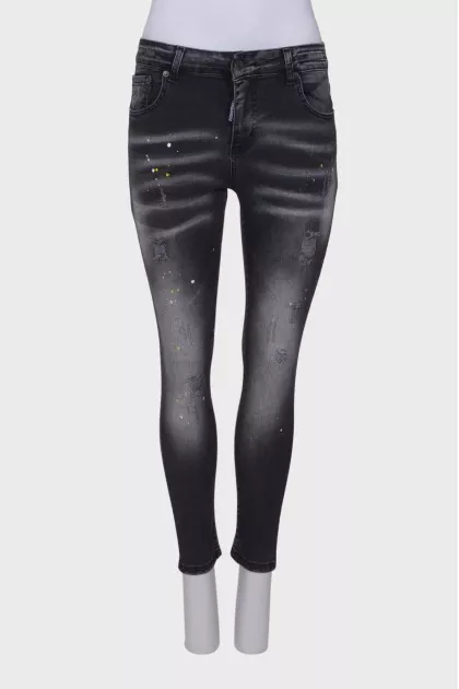 Paint stained jeans