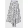 Button printed skirt