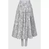 Button printed skirt