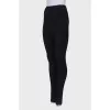 Black solid color leggings