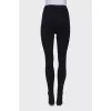 Black solid color leggings