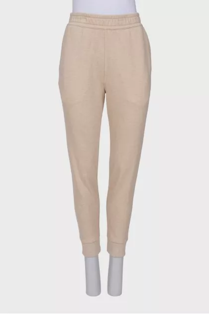Beige sports pants