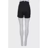 Shorts with rhinestones on the sides
