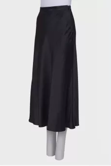 Silk black skirt