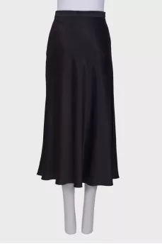 Silk black skirt
