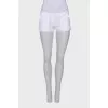 Linen shorts with zips