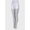 Linen shorts with zips