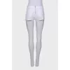 Linen shorts with zips
