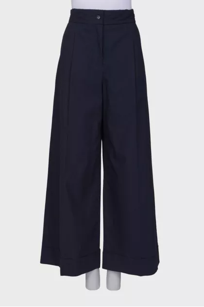 Navy blue palazzo trousers