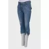 Cropped jeans with buttons