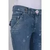 Cropped jeans with buttons