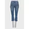 Cropped jeans with buttons