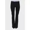 Black jeans with back patches