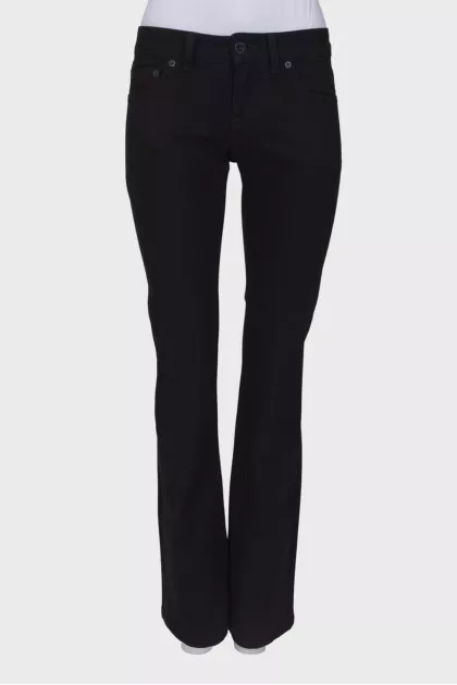 Black jeans with back patches
