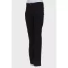Black jeans with back patches