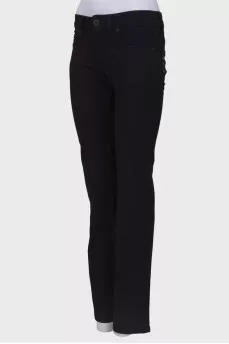 Black jeans with back patches