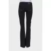 Black jeans with back patches