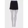 Denim black shorts