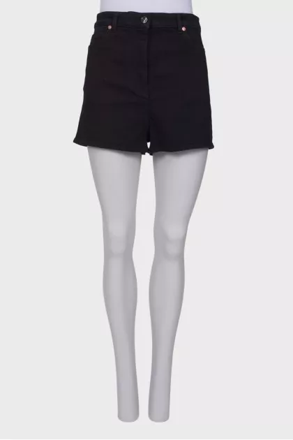 Denim black shorts