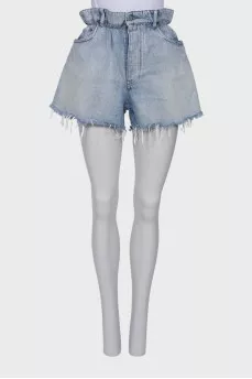 High waist denim shorts