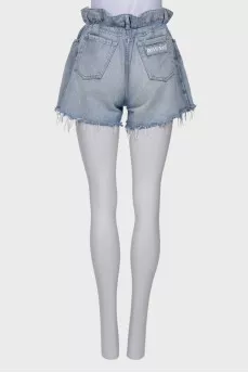 High waist denim shorts