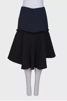 Asymmetric combo skirt