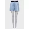 Light blue loose fit shorts