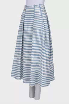 Horizontal striped maxi skirt