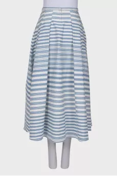 Horizontal striped maxi skirt