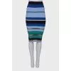 Striped fitted skirt