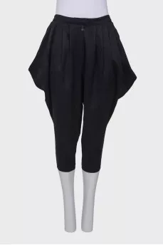 Silk cropped trousers