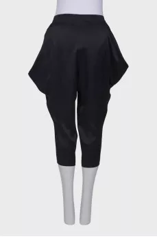 Silk cropped trousers