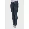 Jeans with rhinestones on the pocket