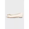 Open toe leather ballerina shoes