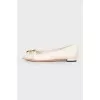 Open toe leather ballerinas