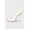 White shoes with yellow gradient