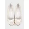 White shoes with yellow gradient