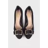 Chunky suede pumps
