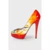 Abstract print shoes