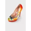 Abstract print shoes