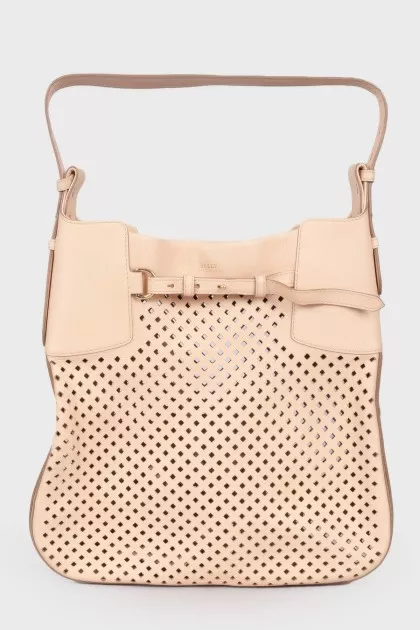 Perforated leather bag
