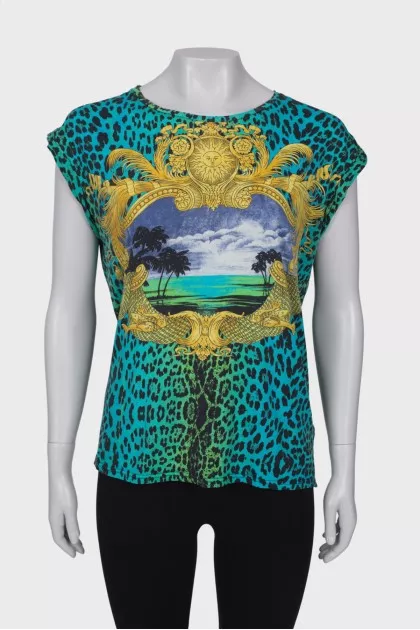 Printed straight fit T-shirt