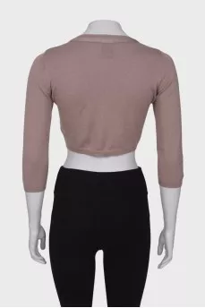 Buttoned jumper with appliqué