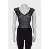 Black mesh tank top