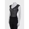 Black mesh tank top