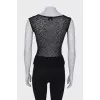 Black mesh tank top