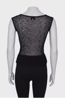 Black mesh tank top